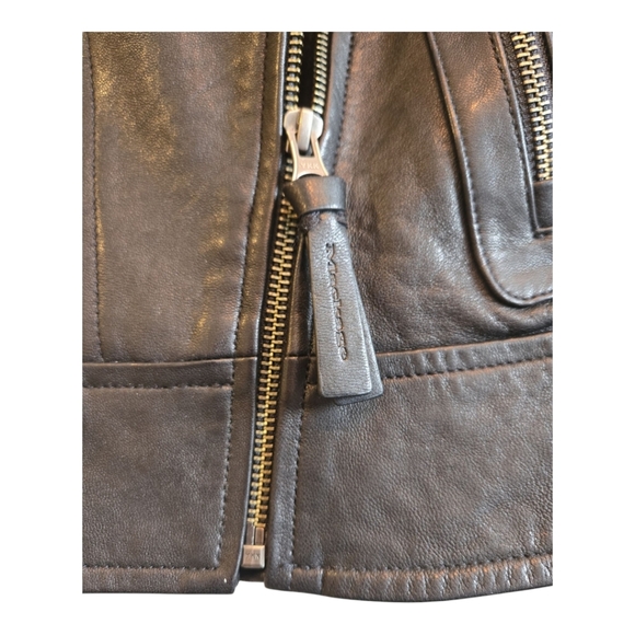 NWOT MACKAGE ARITZIA Kenya Moto Biker Black Leather Jacket - Picture 7 of 11